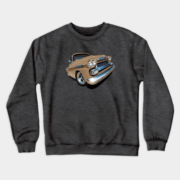 1959 Chevy Apache pick up truck Crewneck Sweatshirt by candcretro